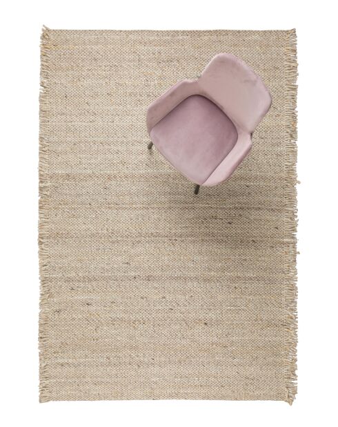Teppich Frills beige/gelb - 240 x 170 x 0,6 cm
