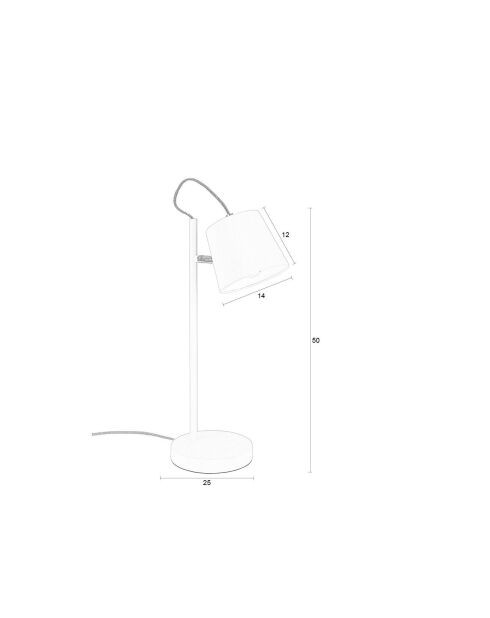 Lámpara de mesa Buckle Head beige - 25 x 25 x 50 cm