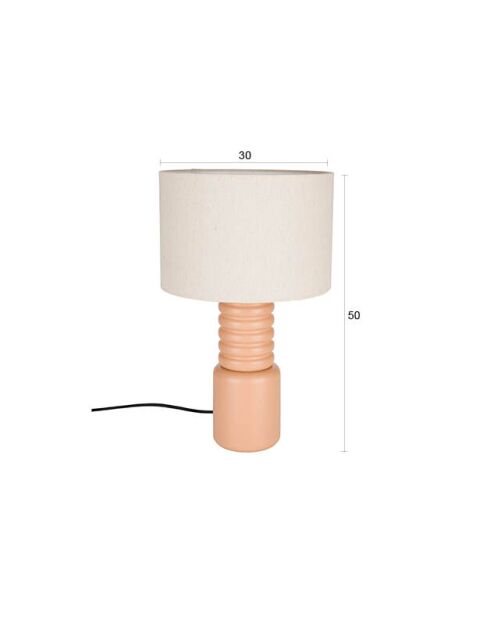 Lampe de table Six orange - 30 x 30 x 50 cm