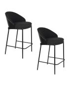 Silla de bar Rodin negra - 50 x 53 x 87 cm