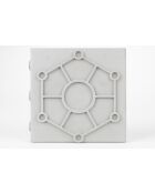 Graphische flache graue Vase - 6 x 20 x 20 cm