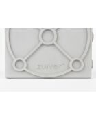 Graphische flache graue Vase - 6 x 20 x 20 cm