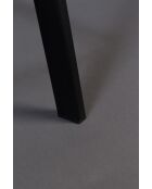Taburete de bar Franky de terciopelo gris - 52 x 45 x 91 cm