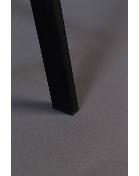 Taburete de bar Franky de terciopelo gris - 52 x 45 x 91 cm
