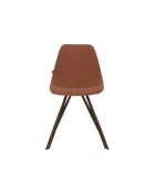 Set van 2 stoelen Franky bouclette oranje - 56 x 46 x 83 cm