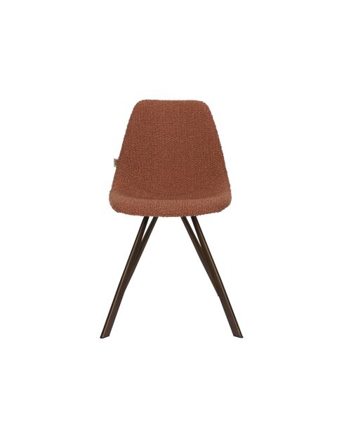Set de 2 sillas Franky bouclette naranja - 56 x 46 x 83 cm