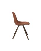 Set van 2 stoelen Franky bouclette oranje - 56 x 46 x 83 cm