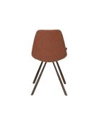Set van 2 stoelen Franky bouclette oranje - 56 x 46 x 83 cm