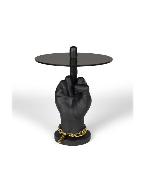 Mesa auxiliar negra Fother Mucker - 40 x 40 x 50 cm