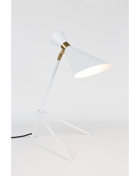 Lámpara de escritorio blanca Shady - 40 x 31 x 52 cm