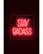 Badass rote LED-Neon-Wandleuchte - 2,5 x 80 x 80 cm
