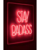 Badass rote LED-Neon-Wandleuchte - 2,5 x 80 x 80 cm