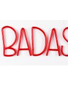 Badass rote LED-Neon-Wandleuchte - 2,5 x 80 x 80 cm