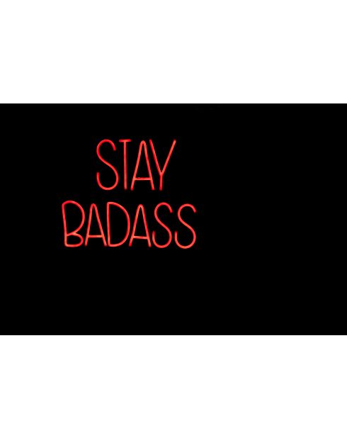 Badass rote LED-Neon-Wandleuchte - 2,5 x 80 x 80 cm