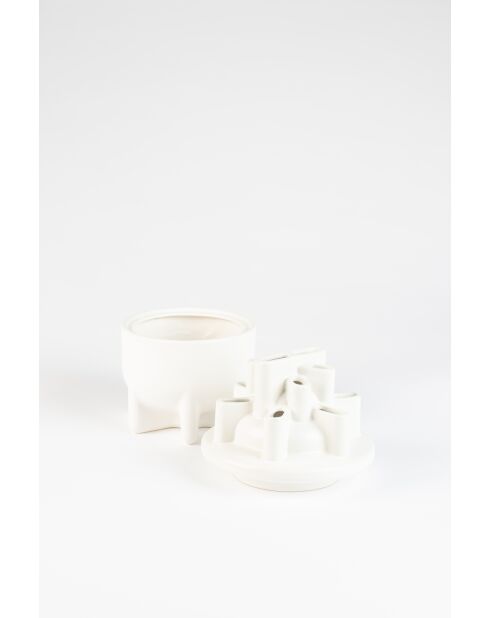 Vase Bassin blanc - 21 x 21 x 28 cm