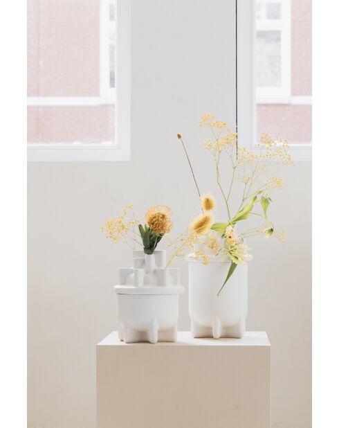 Vase Bassin blanc - 21 x 21 x 28 cm