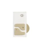 Bloomer beigefarbene Vase - 15 x 9,5 x 23 cm