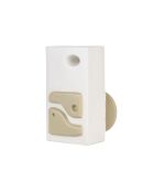 Bloomer beigefarbene Vase - 15 x 9,5 x 23 cm