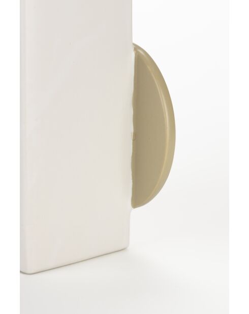 Bloomer beigefarbene Vase - 15 x 9,5 x 23 cm
