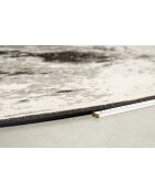 Alfombra redonda de exterior gris luna, 280 x 280 x 0,4 cm