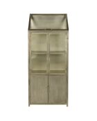 Monviso grijze vitrinekast - 35 x 64 x 151 cm