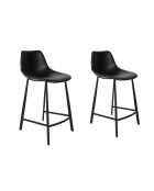 Taburete de bar negro Franky - 52 x 45 x 91 cm