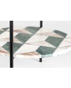 Mesa auxiliar negra Another Marble - 37 x 37 x 57 cm