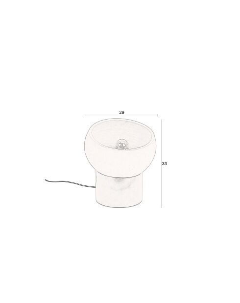Lampe de table Zahra rouge - 29 x 29 x 33 cm
