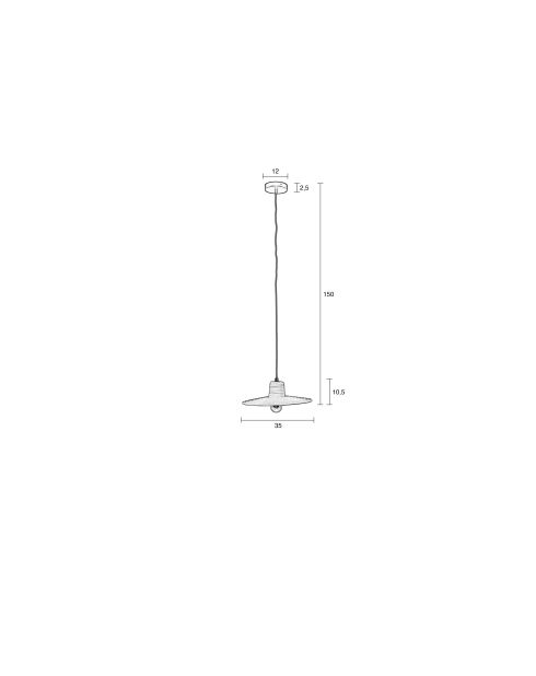 Suspension Balance S noire - 35 x 35 x 150 cm