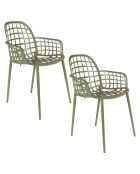 Sillón de jardín verde Albert Kuip - 59,5 x 59,5 x 82,5 cm