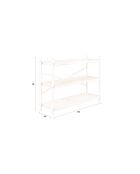 Mensola in ferro beige - 40 x 126 x 96 cm