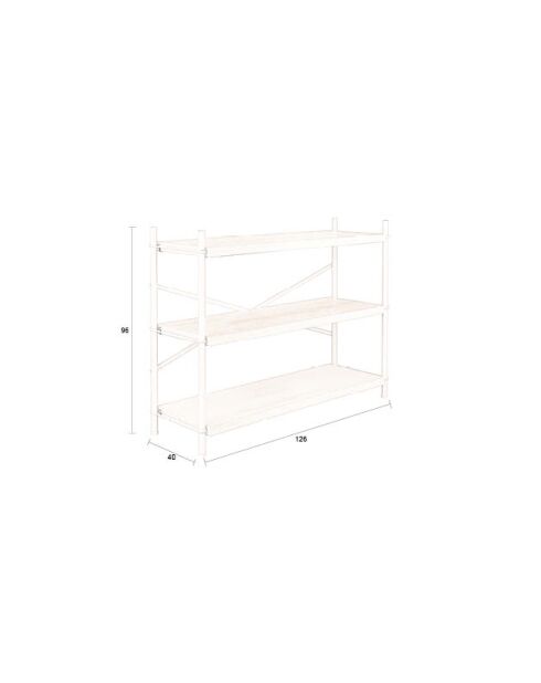 Mensola in ferro beige - 40 x 126 x 96 cm