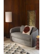 Sofá boho gris de 2 plazas - 82 x 143 x 75 cm