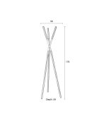 Appendiabiti Pinnacle bianco - 59 x 56 x 176 cm