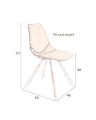 Silla Franky negra - 56 x 46 x 83 cm