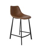 Tabouret de bar Franky marron - 52 x 45 x 91 cm