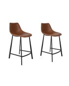 Tabouret de bar Franky marron - 52 x 45 x 91 cm