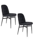 Set de 2 sillas de jade azul - 56,5 x 49,5 x 84 cm