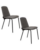 Silla Clip negra y gris - 48 x 51 x 81,5 cm