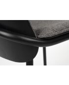 Silla Clip negra y gris - 48 x 51 x 81,5 cm