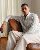 Camisa verde Calvi - RAYAS VERDES BLANCAS