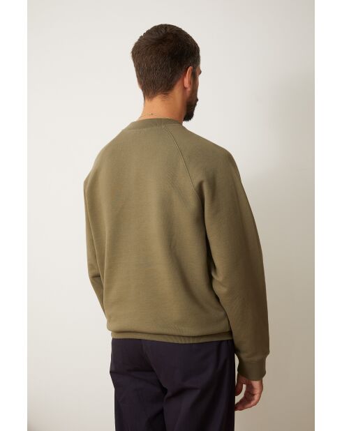 Kaki sweatshirt in rodekleur - KAKI