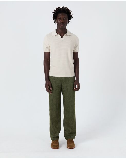 Numana poloshirt van klei - ECRU