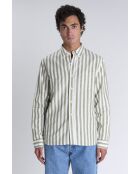 Camisa blanca caqui Calvi - KAKI