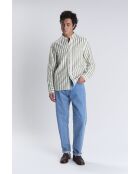 Camisa blanca caqui Calvi - KAKI