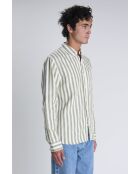 Camisa blanca caqui Calvi - KAKI