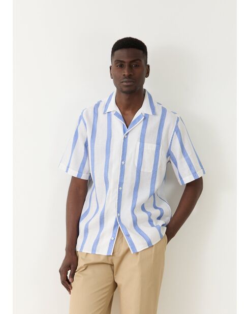 Wit en blauw Bidart shirt - BLAUW/WIT