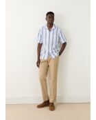 Camisa Bidart blanca y azul - AZUL/BLANCO