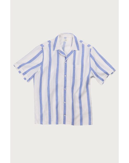 Camisa Bidart blanca y azul - AZUL/BLANCO