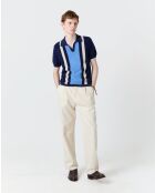 Polo Numana de rayas azul marino - MARINE